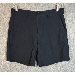 Rag & Bone Mens Eaton Black Crinkled Cotton Shorts - Size 32 EUC